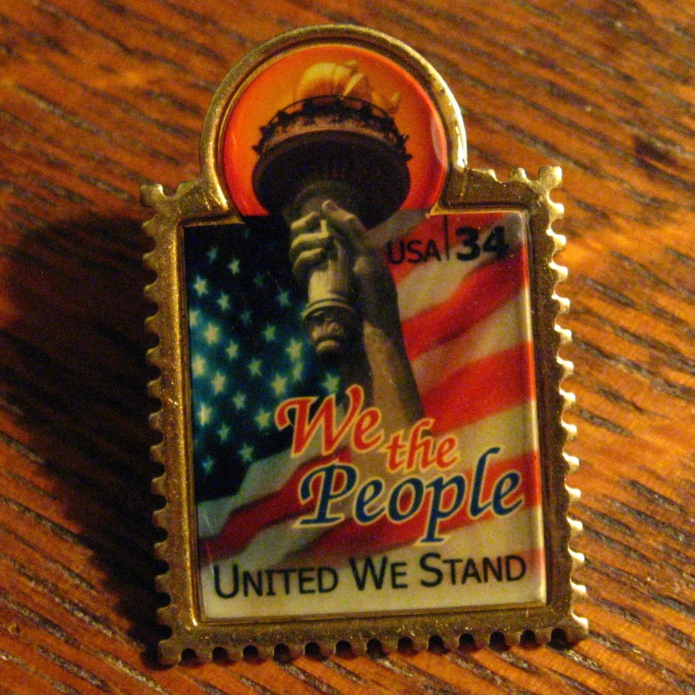Statue Of Liberty USA Postage Stamp USPS Lapel Pin